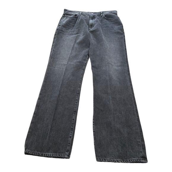 Goldsign Martin Ultra High Rise Denim Straight Leg Jeans Studio Black Sz 32‎ New - Picture 2 of 14